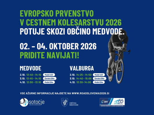 Evropsko prvenstvo v kolesarstvu prihaja tudi v Medvode javni zavod sotočje medvode
