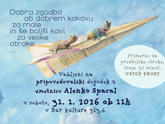 Pripovedovalski dogodek z ilustratorko Alenko Spacal javni zavod sotočje medvode